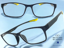 Sleek Contemporary Modern Sporty Style READING GLASSES READERS Gray Frame Lens Strength +2.50