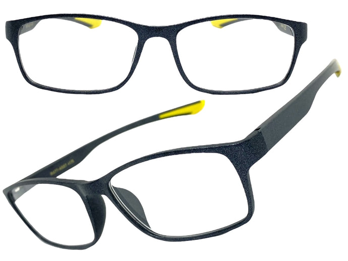 Sleek Contemporary Modern Sporty Style READING GLASSES READERS Gray Frame Lens Strength +2.50