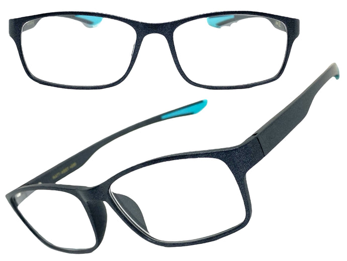 Sleek Contemporary Modern Sporty Style READING GLASSES READERS Gray Frame Lens Strength +2.25