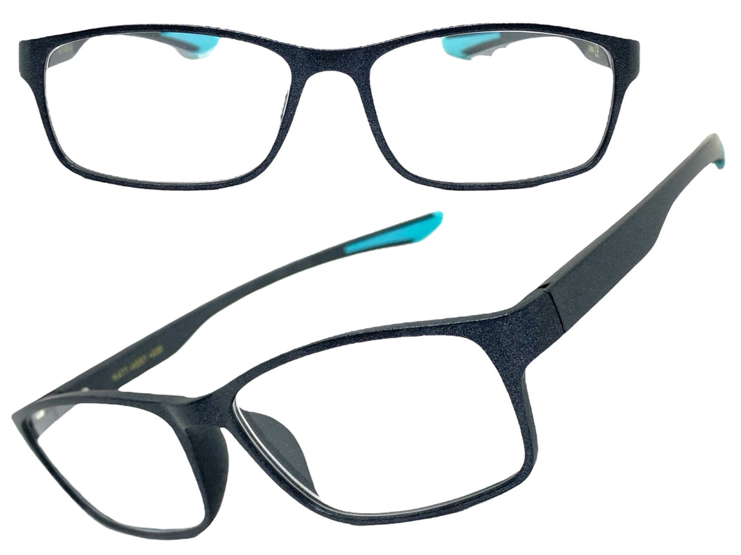 Sleek Contemporary Modern Sporty Style READING GLASSES READERS Gray Frame Lens Strength +2.25