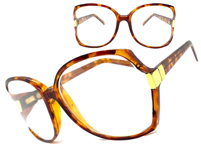 Oversized Classic TRUE Vintage Retro Style READING GLASSES READERS Tortoise Frame Lens Strength +2.00