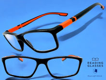 Sleek Contemporary Modern Sporty Style READING GLASSES READERS Black Frame Lens Strength +2.00