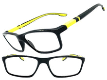 Sleek Contemporary Modern Sporty Style READING GLASSES READERS Black Frame Lens Strength +2.00