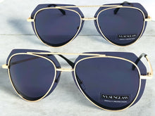 Classic Vintage Retro Aviator Style SUNGLASSES Gold Metal Frame 3375