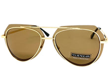 Classic Vintage Retro Aviator Style SUNGLASSES Gold Metal Frame 3375