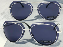 Classic Vintage Retro Aviator Style SUNGLASSES Silver Metal Frame 3375
