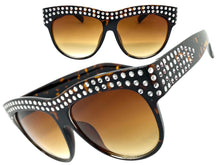 Oversized Luxurious Vintage Retro Style SUNGLASSES Large Bling Tortoise Frame E1290
