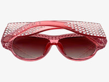 Oversized Luxurious Vintage Retro Style SUNGLASSES Large Thick Bling Pink Frame E1349