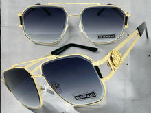 Classic Vintage Retro Hip Hop Aviator Style SUNGLASSES Gold Metal Frame 5509