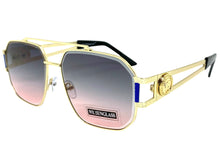 Classic Vintage Retro Hip Hop Aviator Style SUNGLASSES Gold Metal Frame 5509