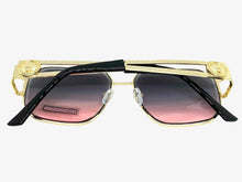 Classic Vintage Retro Hip Hop Aviator Style SUNGLASSES Gold Metal Frame 5509