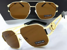 Classic Vintage Retro Hip Hop Aviator Style SUNGLASSES Gold Metal Frame 5509