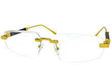 Classy Elegant Luxury Modern Style Clear Lens EYEGLASSES Rimless Gold Frame 5335