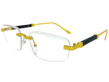 Classy Elegant Luxury Modern Style Clear Lens EYEGLASSES Rimless Gold Frame 5335
