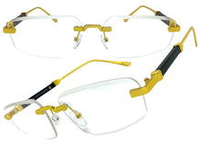 Classy Elegant Luxury Modern Style Clear Lens EYEGLASSES Rimless Gold Frame 5335