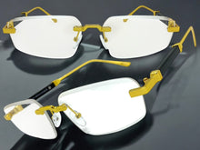 Classy Elegant Luxury Modern Style Clear Lens EYEGLASSES Rimless Gold Frame 5335