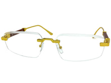Classy Elegant Luxury Modern Style Clear Lens EYEGLASSES Rimless Gold Frame 5335