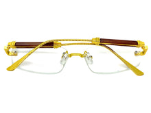 Classy Elegant Luxury Modern Style Clear Lens EYEGLASSES Rimless Gold Frame 5335