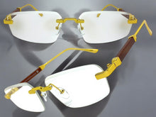 Classy Elegant Luxury Modern Style Clear Lens EYEGLASSES Rimless Gold Frame 5335