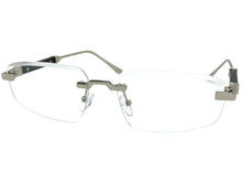 Classy Elegant Luxury Modern Style Clear Lens EYEGLASSES Rimless Silver Frame 5335