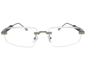 Classy Elegant Luxury Modern Style Clear Lens EYEGLASSES Rimless Silver Frame 5335