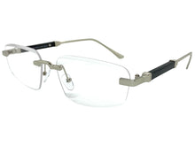 Classy Elegant Luxury Modern Style Clear Lens EYEGLASSES Rimless Silver Frame 5335