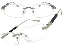 Classy Elegant Luxury Modern Style Clear Lens EYEGLASSES Rimless Silver Frame 5335
