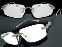 Classy Elegant Luxury Modern Style Clear Lens EYEGLASSES Rimless Silver Frame 5335