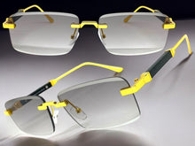 Classy Elegant Luxury Modern Style SUNGLASSES Rimless Gold Frame 5334