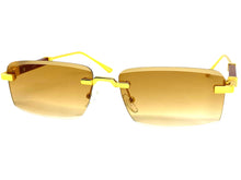 Classy Elegant Luxury Modern Style SUNGLASSES Rimless Gold Frame 5334