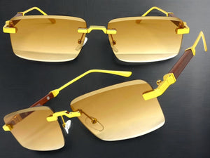 Classy Elegant Luxury Modern Style SUNGLASSES Rimless Gold Frame 5334