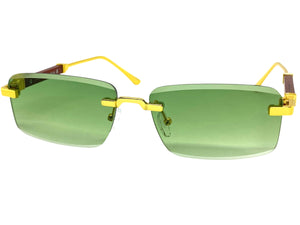 Classy Elegant Luxury Modern Style SUNGLASSES Rimless Gold Frame 5334