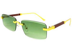 Classy Elegant Luxury Modern Style SUNGLASSES Rimless Gold Frame 5334