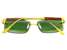 Classy Elegant Luxury Modern Style SUNGLASSES Rimless Gold Frame 5334
