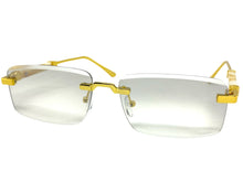 Classy Elegant Luxury Modern Style SUNGLASSES Rimless Gold Frame 5334