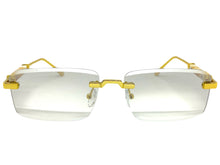 Classy Elegant Luxury Modern Style SUNGLASSES Rimless Gold Frame 5334