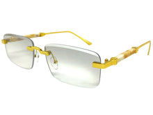 Classy Elegant Luxury Modern Style SUNGLASSES Rimless Gold Frame 5334