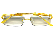 Classy Elegant Luxury Modern Style SUNGLASSES Rimless Gold Frame 5334