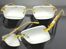 Classy Elegant Luxury Modern Style SUNGLASSES Rimless Gold Frame 5334
