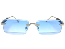 Classy Elegant Luxury Modern Style SUNGLASSES Rimless Silver Frame 5334