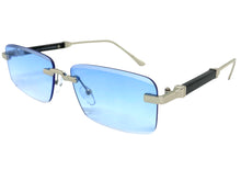 Classy Elegant Luxury Modern Style SUNGLASSES Rimless Silver Frame 5334