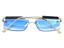 Classy Elegant Luxury Modern Style SUNGLASSES Rimless Silver Frame 5334