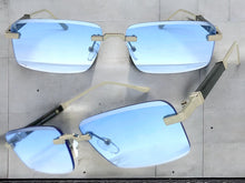 Classy Elegant Luxury Modern Style SUNGLASSES Rimless Silver Frame 5334