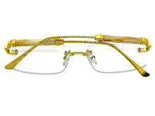 Classy Elegant Luxury Modern Style Clear Lens EYEGLASSES Rimless Gold Frame 5334