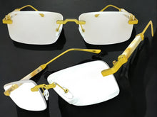 Classy Elegant Luxury Modern Style Clear Lens EYEGLASSES Rimless Gold Frame 5334