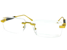 Classy Elegant Luxury Modern Style Clear Lens EYEGLASSES Rimless Gold Frame 5334