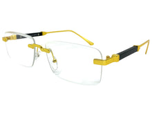 Classy Elegant Luxury Modern Style Clear Lens EYEGLASSES Rimless Gold Frame 5334