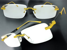 Classy Elegant Luxury Modern Style Clear Lens EYEGLASSES Rimless Gold Frame 5334