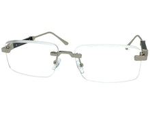Classy Elegant Luxury Modern Style Clear Lens EYEGLASSES Rimless Silver Frame 5334
