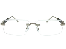 Classy Elegant Luxury Modern Style Clear Lens EYEGLASSES Rimless Silver Frame 5334